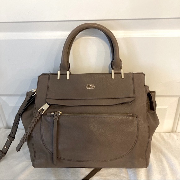 Vince Camuto Handbags - VINCE CAMUTO Tan Leather Satchel Wayhn Kisho Kaylie Lenka  Tote Crossbody